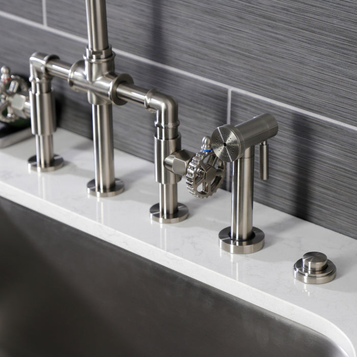 Kingston Heirloom KA218 - Trimscape Garbage Disposal Air Switch Button, Brushed Nickel