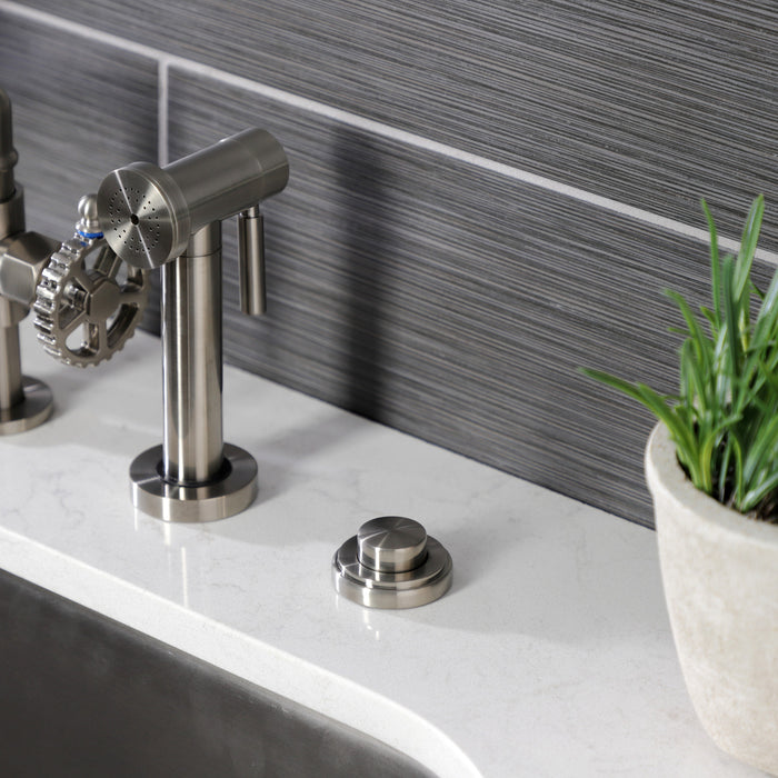 Kingston Heirloom KA218 - Trimscape Garbage Disposal Air Switch Button, Brushed Nickel