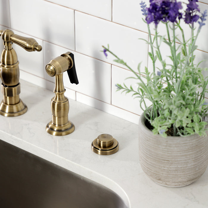 Kingston Heirloom KA21AB - Trimscape Garbage Disposal Air Switch Button, Antique Brass