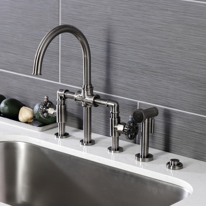 Kingston Heirloom KA21VN - Trimscape Garbage Disposal Air Switch Button, Black Stainless