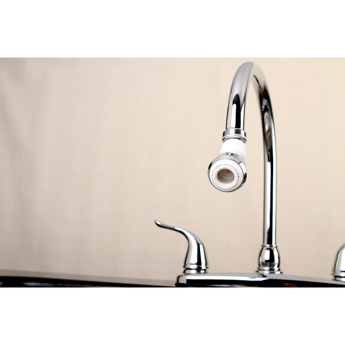 Complement KA221C20 Double Swivel Kitchen Aerator with Brass Ball Joint, Polished Chrome/White