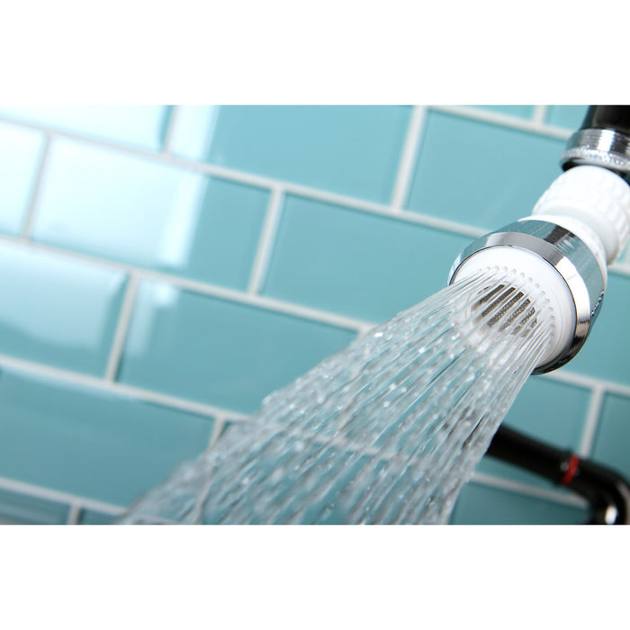 Complement KA221C20 Double Swivel Kitchen Aerator with Brass Ball Joint, Polished Chrome/White