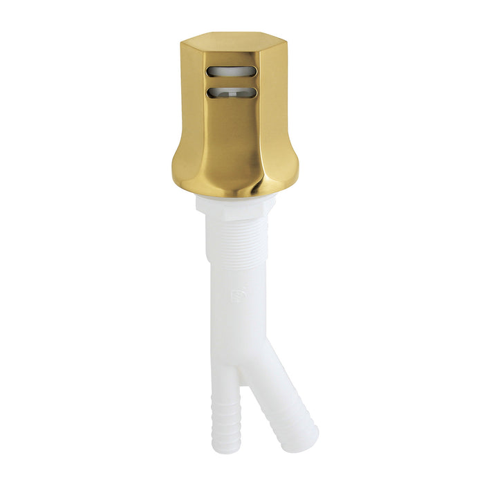 Kingston Tulare KA461BB - Metropolitan Dishwasher Air Gap with Brass Cover, Brushed Brass