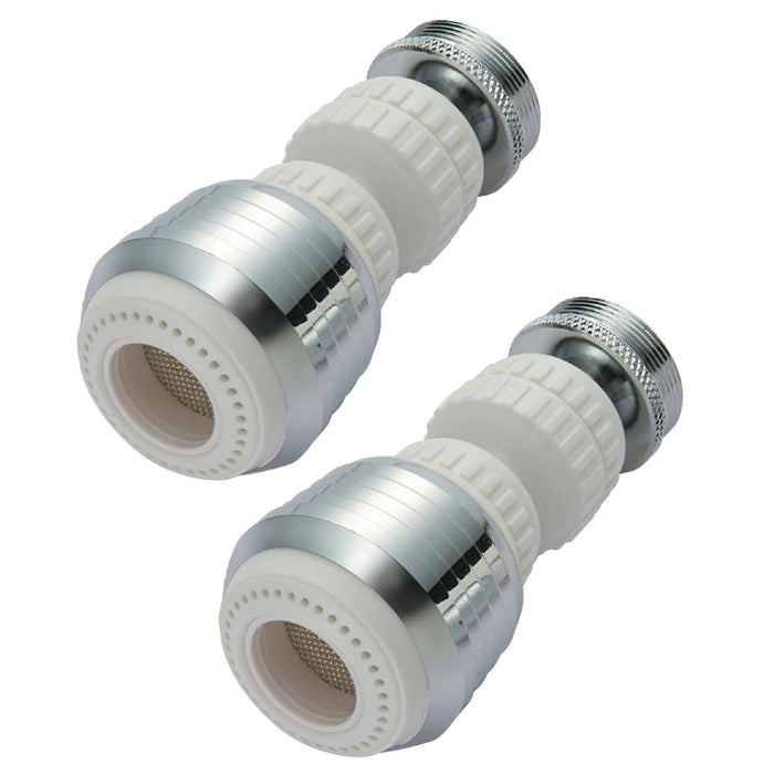 Chef Pro KAD221C20 2.0 GPM Swivel Aerator with Brass Joint Connector, Polished Chrome/White