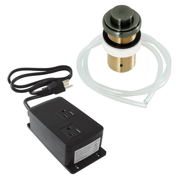 Kingston Trimscape KADK21VN Dual Outlet Garbage Disposal Air Switch Kit, Black Stainless