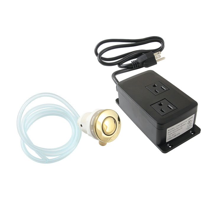 Kingston Trimscape KADK312 Dual Outlet Garbage Disposal Air Switch Kit, Polished Brass