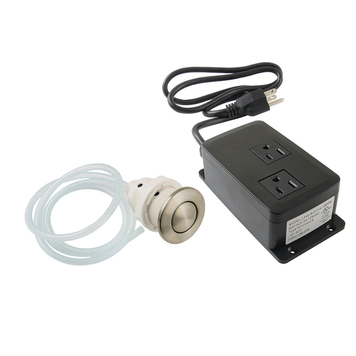 Kingston Trimscape KADK318 Dual Outlet Garbage Disposal Air Switch Kit, Brushed Nickel