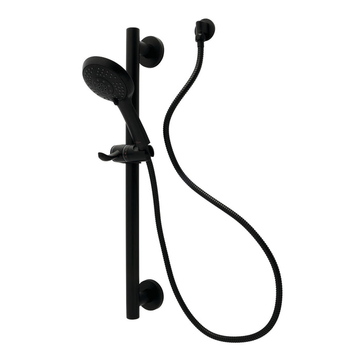 Kingston Tulare KAK1540E - Made To Match Shower System with 24-Inch Slide/Grab Bar and Hand Shower, Matte Black