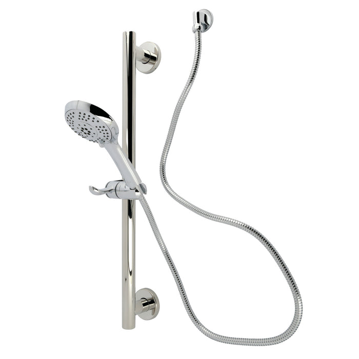Kingston Tulare KAK1541E - Made To Match Shower System with 24-Inch Slide/Grab Bar and Hand Shower, Polished Chrome