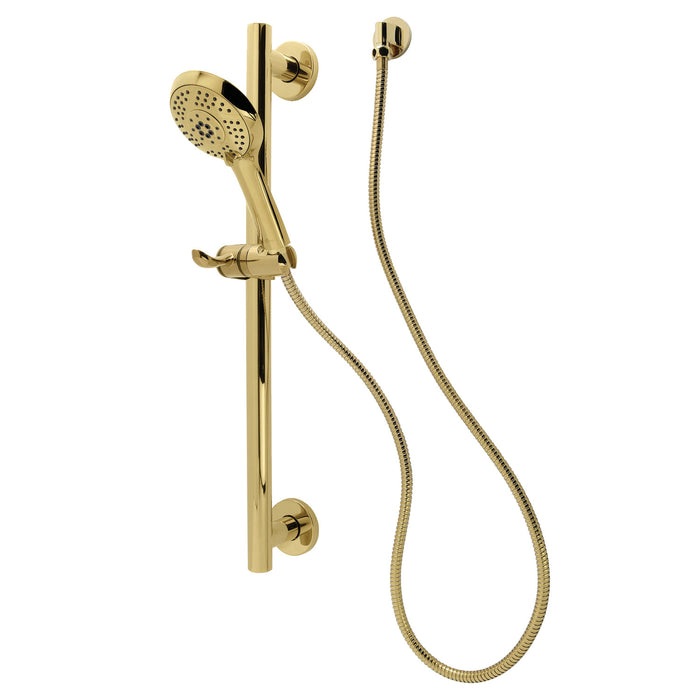 Kingston Tulare KAK1542E - Made To Match Shower System with 24-Inch Slide/Grab Bar and Hand Shower, Polished Brass