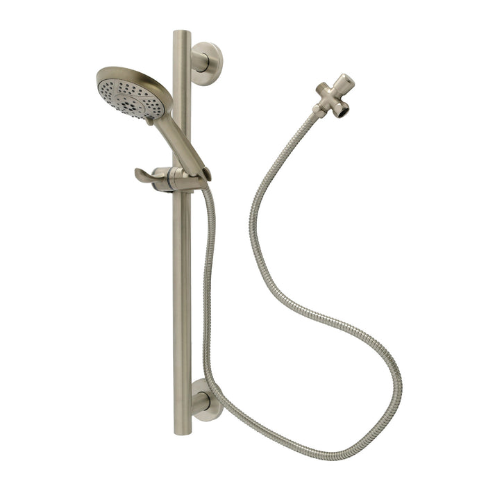 Kingston Tulare KAK1548D - Made To Match Shower System with 24-Inch Slide/Grab Bar and Hand Shower, Brushed Nickel