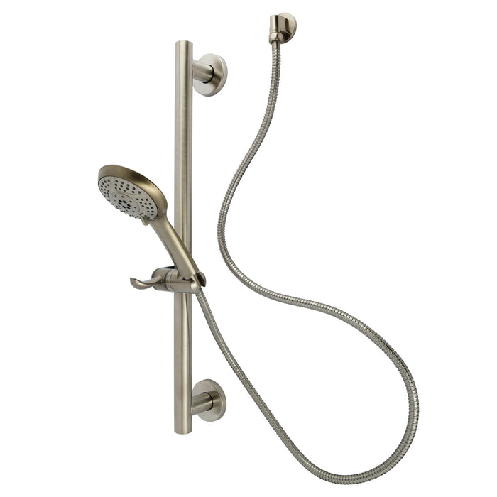 Kingston Tulare KAK1548E - Made To Match Shower System with 24-Inch Slide/Grab Bar and Hand Shower, Brushed Nickel