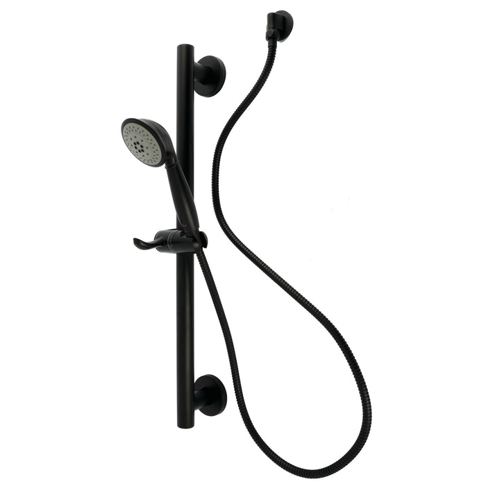 Kingston Tulare KAK2520E - Made To Match Shower System with 24-Inch Slide/Grab Bar and Hand Shower, Matte Black