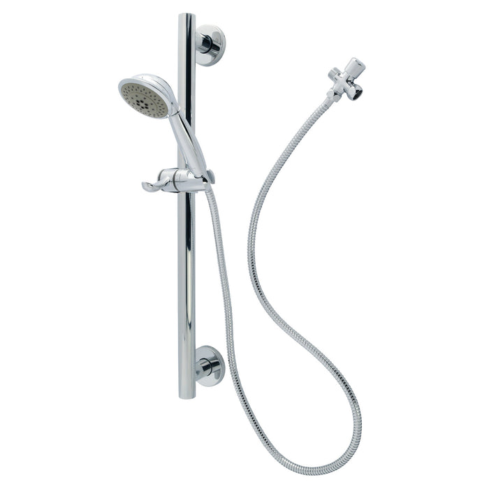 Kingston Tulare KAK2521D - Made To Match Shower System with 24-Inch Slide/Grab Bar and Hand Shower, Polished Chrome