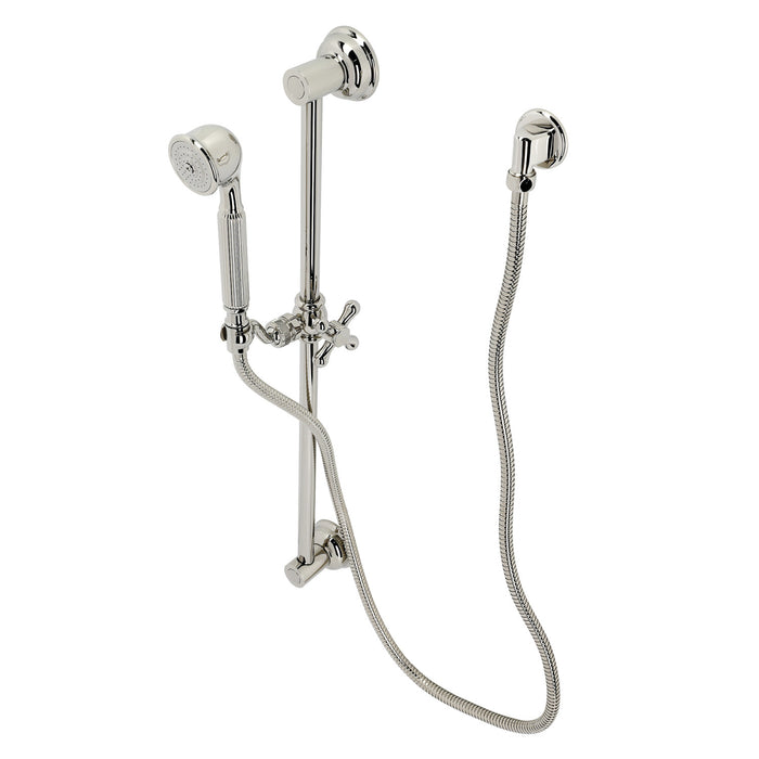 Kingston Heirloom KAK3326W6 - Made To Match Shower System with 24-Inch Slide/Grab Bar and Hand Shower, Polished Nickel