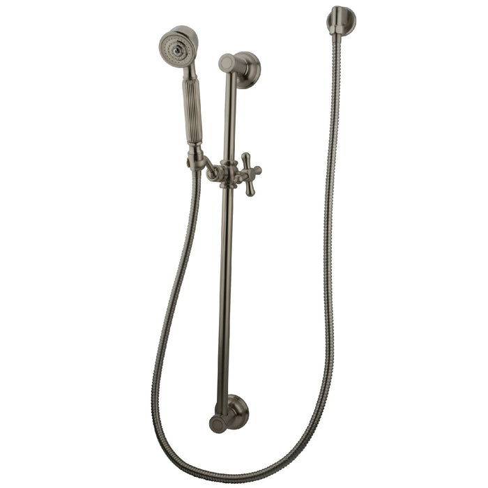 Kingston Heirloom KAK3328W8 - Made To Match Shower System with 24-Inch Slide/Grab Bar and Hand Shower, Brushed Nickel
