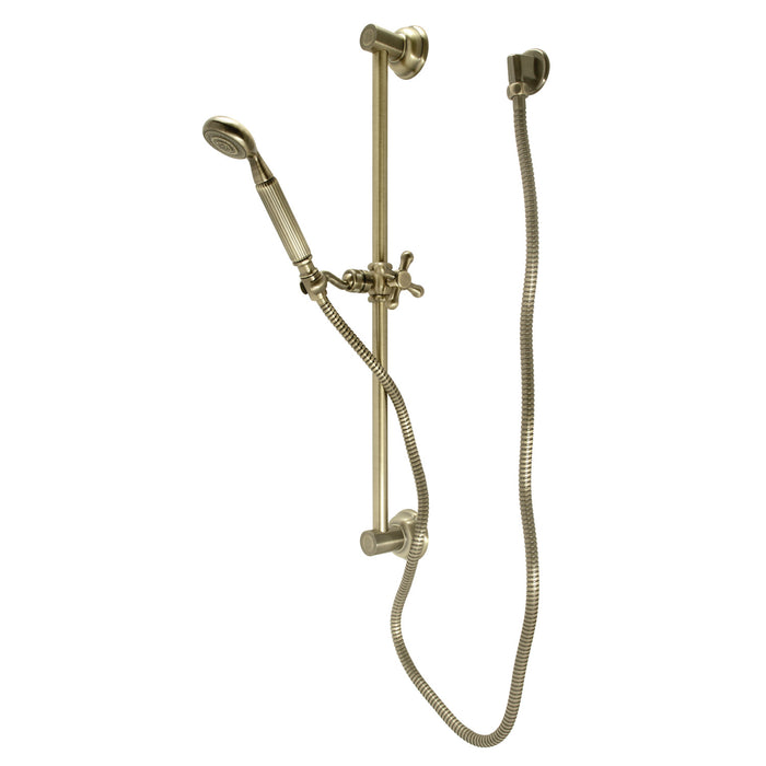 Kingston Heirloom KAK3423W3 - Made To Match Shower System with 24-Inch Slide/Grab Bar and Hand Shower, Antique Brass