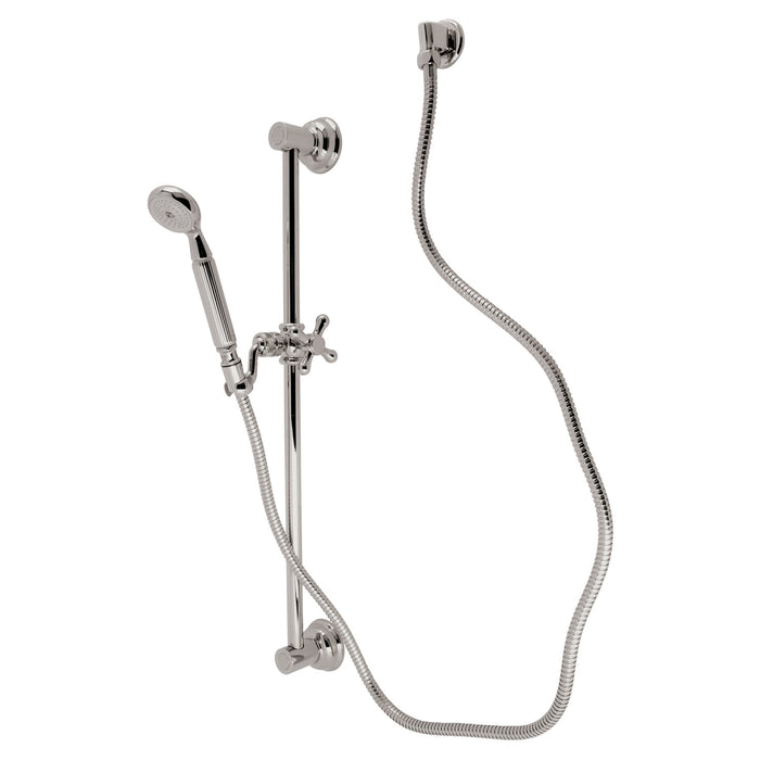 Kingston Heirloom KAK3428W8 - Made To Match Shower System with 24-Inch Slide/Grab Bar and Hand Shower, Brushed Nickel