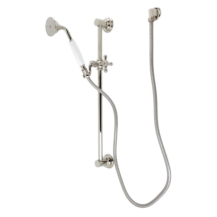 Kingston Heirloom KAK3526W6 - Made To Match Shower System with 24-Inch Slide/Grab Bar and Hand Shower, Polished Nickel