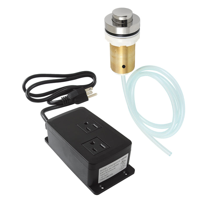 Kingston Trimscape KAMDK216 Dual Outlet Garbage Disposal Air Switch Kit, Polished Nickel