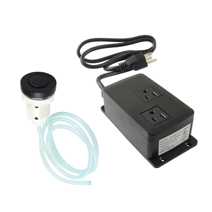 Kingston Trimscape KAMDK310 Dual Outlet Garbage Disposal Air Switch Kit, Matte Black