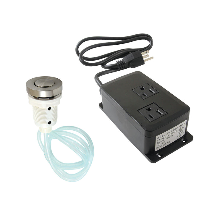 Kingston Trimscape KAMDK318 Dual Outlet Garbage Disposal Air Switch Kit, Brushed Nickel
