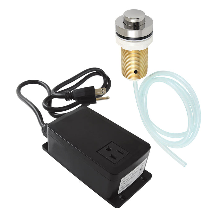 Kingston Trimscape KAMSK216 Single Outlet Garbage Disposal Air Switch Kit, Polished Nickel