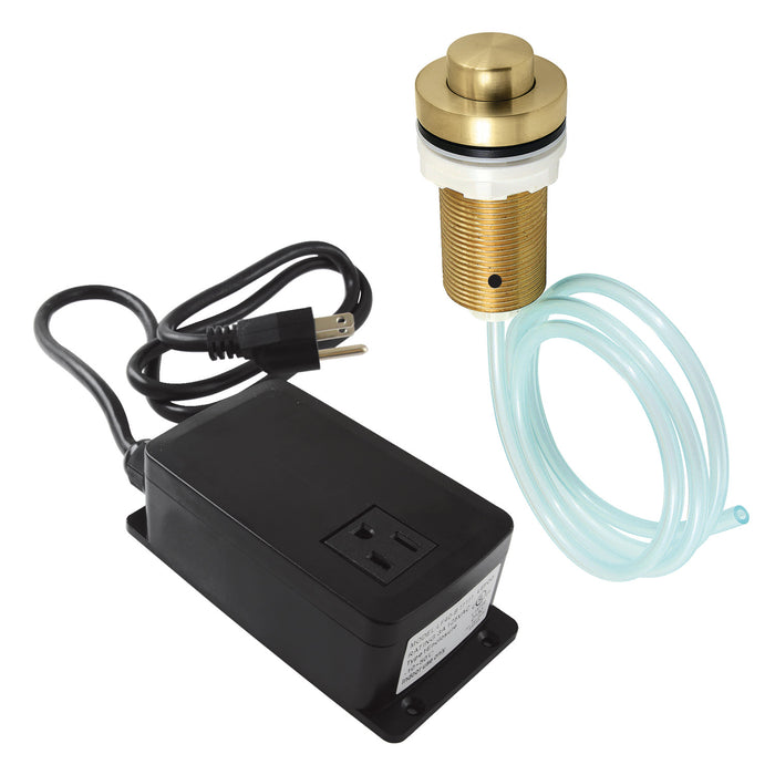 Trimscape KAMSK217 Single Outlet Garbage Disposal Air Switch Kit, Brushed Brass