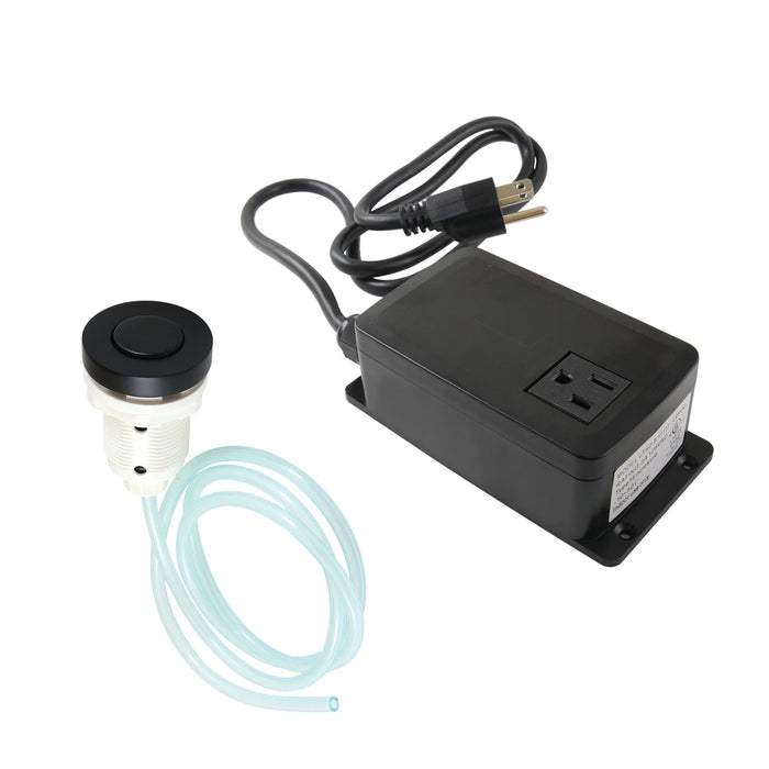 Kingston Trimscape KAMSK310 Single Outlet Garbage Disposal Air Switch Kit, Matte Black