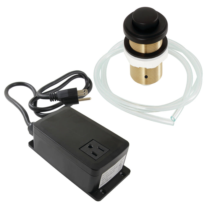 Trimscape KASK210 Single Outlet Garbage Disposal Air Switch Kit, Matte Black