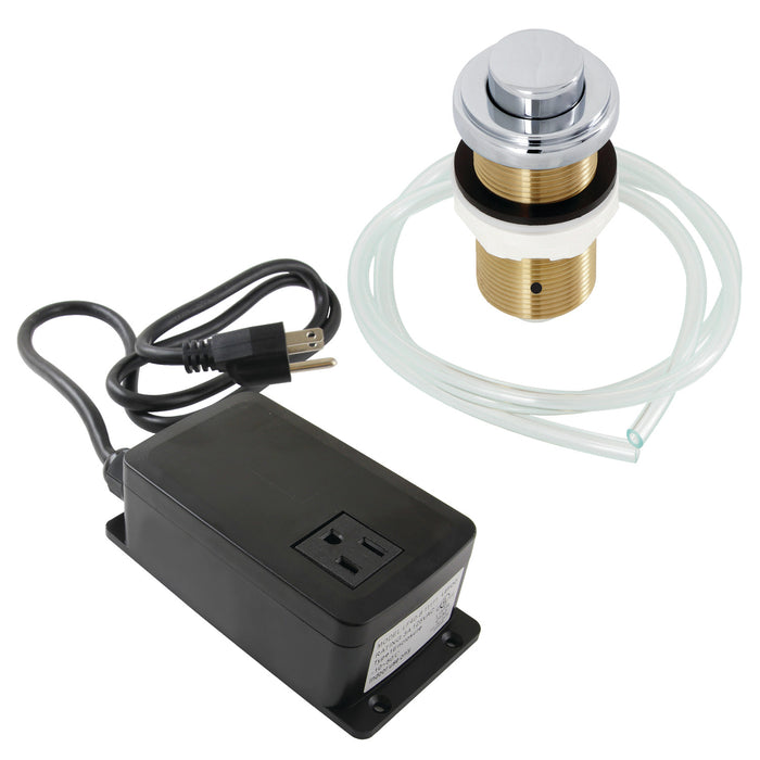 Kingston Heirloom KASK211 - Trimscape Single Outlet Garbage Disposal Air Switch Kit, Polished Chrome