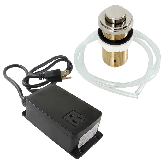 Kingston Heirloom KASK216 - Trimscape Single Outlet Garbage Disposal Air Switch Kit, Polished Nickel