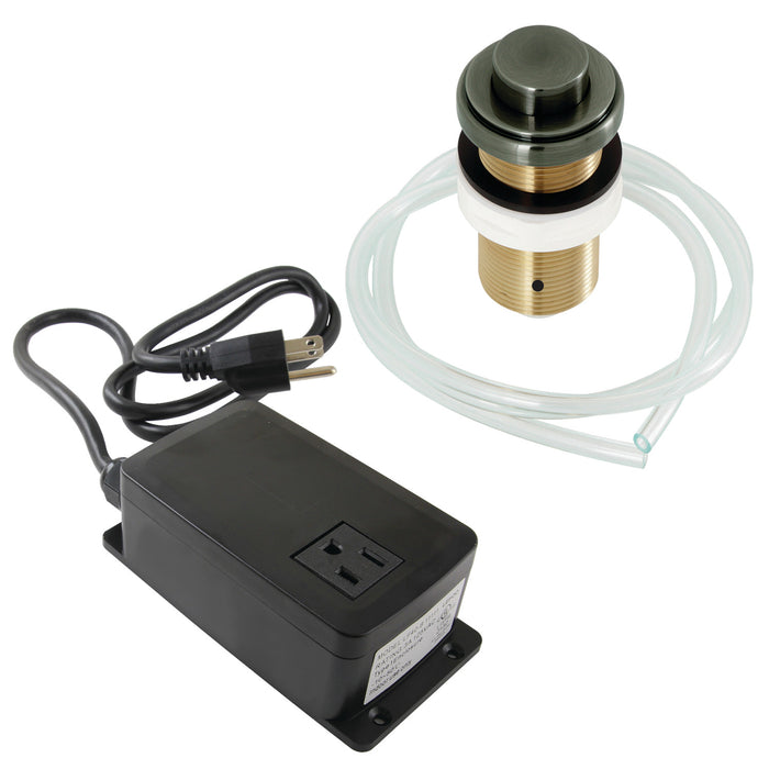 Kingston Heirloom KASK21VN - Trimscape Single Outlet Garbage Disposal Air Switch Kit, Black Stainless