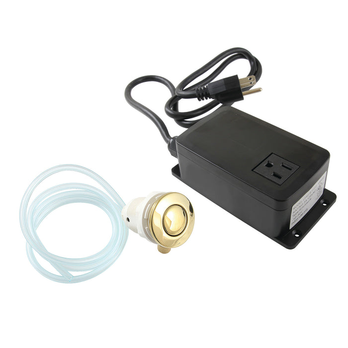 Kingston Trimscape KASK312 Single Outlet Garbage Disposal Air Switch Kit, Polished Brass