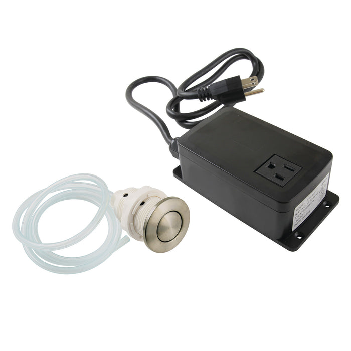 Kingston Trimscape KASK318 Single Outlet Garbage Disposal Air Switch Kit, Brushed Nickel