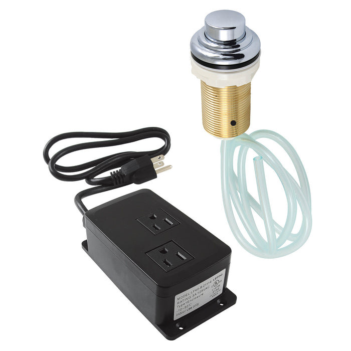 Kingston Heirloom KATDK211 - Trimscape Dual Outlet Garbage Disposal Air Switch Kit, Polished Chrome