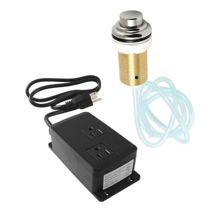 Kingston Heirloom KATDK216 - Trimscape Dual Outlet Garbage Disposal Air Switch Kit, Polished Nickel