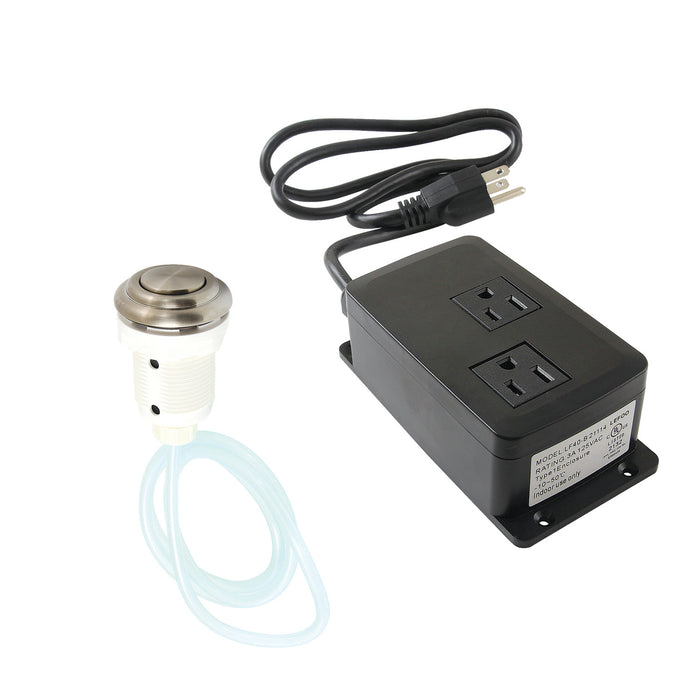 Kingston Heirloom KATDK318 - Trimscape Dual Outlet Garbage Disposal Air Switch Kit, Brushed Nickel