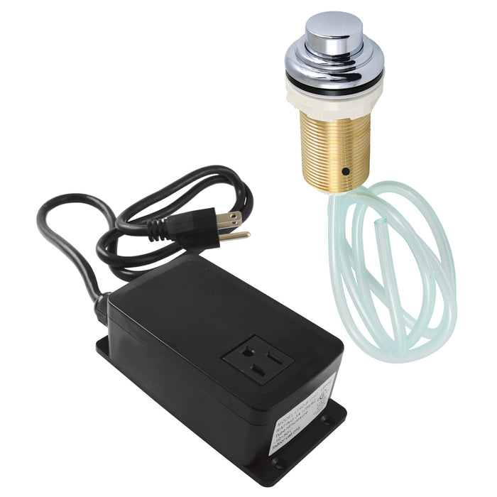 Kingston Heirloom KATSK211 - Trimscape Single Outlet Garbage Disposal Air Switch Kit, Polished Chrome