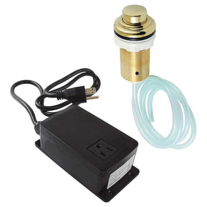 Kingston Heirloom KATSK212 - Trimscape Single Outlet Garbage Disposal Air Switch Kit, Polished Brass