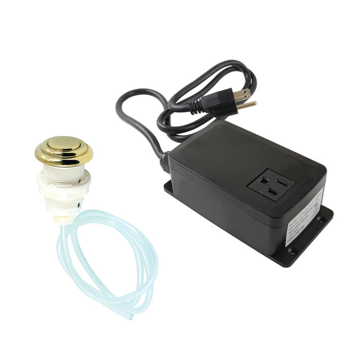 Kingston Heirloom KATSK312 - Trimscape Single Outlet Garbage Disposal Air Switch Kit, Polished Brass