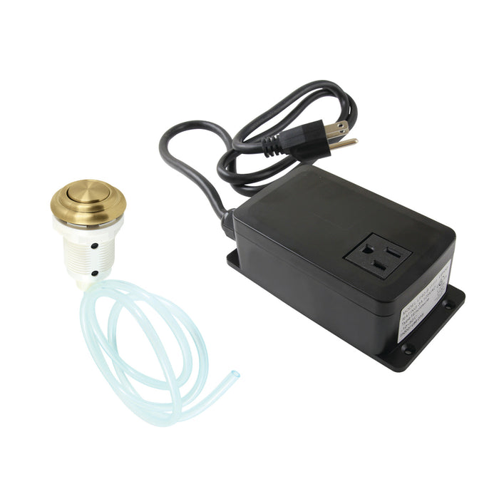 Kingston Heirloom KATSK317 - Trimscape Single Outlet Garbage Disposal Air Switch Kit, Brushed Brass