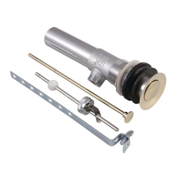 Kingston Trimscape KB1002 Brass Pop-Up Bathroom Sink Drain with Overflow, 22 Gauge, Polished Brass