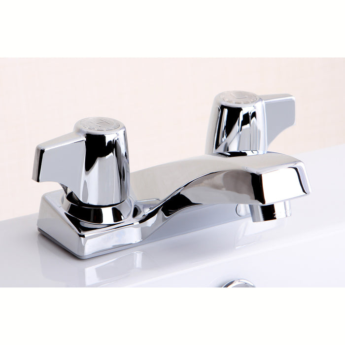 Kingston Columbia KB100LP Double-Handle 3-Hole Deck Mount 4-Inch Centerset Bathroom Faucet, Polished Chrome