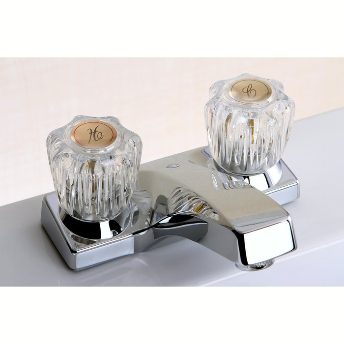 Kingston Tulare KB101LP - Columbia Double-Handle 3-Hole Deck Mount 4-Inch Centerset Bathroom Faucet, Polished Chrome