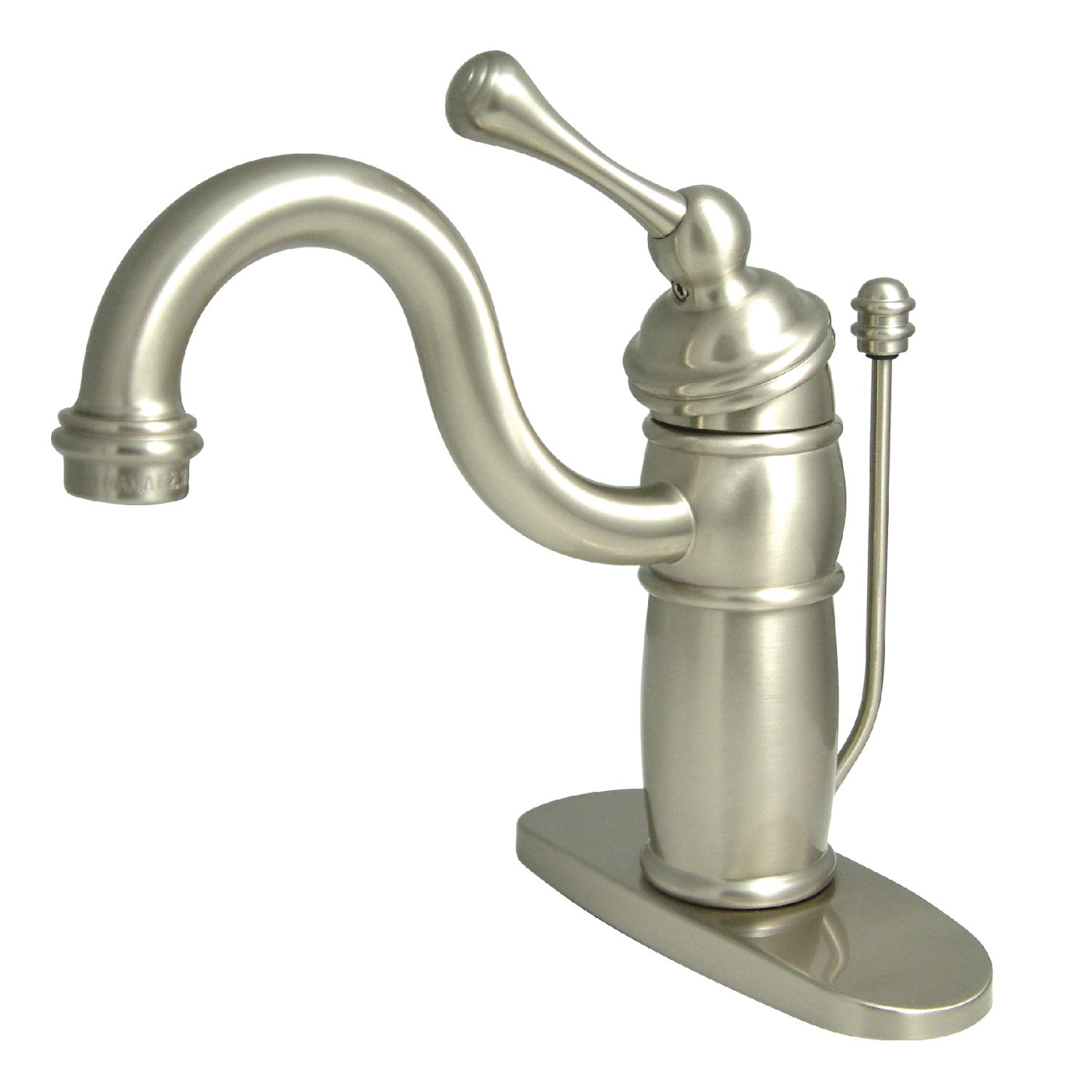 Kingston Brass KB1408BL Single Handle Mono Deck Lavatory Faucet with Retail Pop-up ＆ Optional Deck Plate 並行輸入品 Kingston Brass KB140_PL Victorian Single-Handle Bathroom Faucet