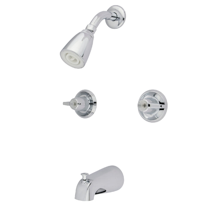 Kingston Americana KB140 Double-Handle Tub and Shower Faucet, Polished Chrome