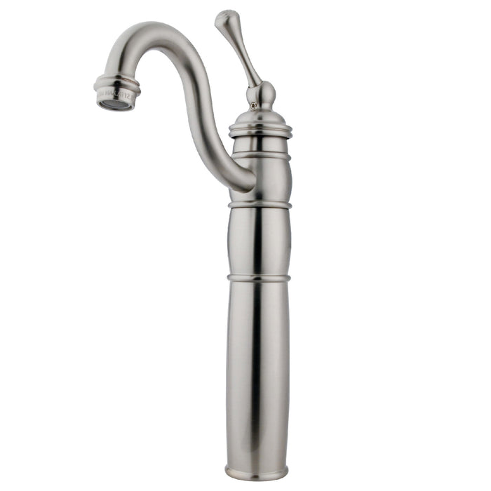 Kingston Heirloom KB1428BL - Heritage Single-Handle 1-Hole Deck Mount Vessel Faucet, Brushed Nickel