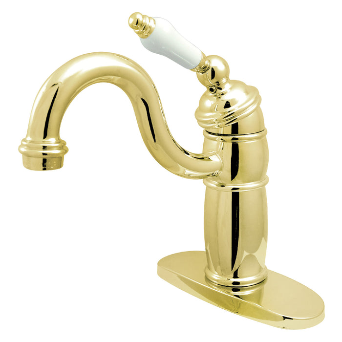 Kingston Heirloom KB1482PL - Victorian One-Handle 1-Hole Deck Mount Bar Faucet, Polished Brass