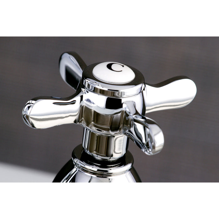 Kingston Heirloom KB1491BEX - Essex Two-Handle 2-Hole Deck Mount Bar Faucet, Polished Chrome